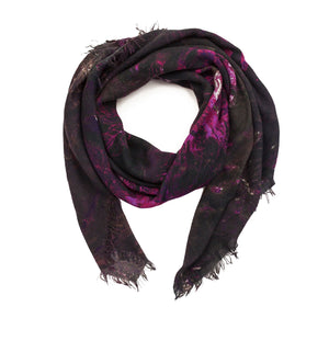 The Aspen map print scarf in modal/cashmere blend. Perfect gift for men and women