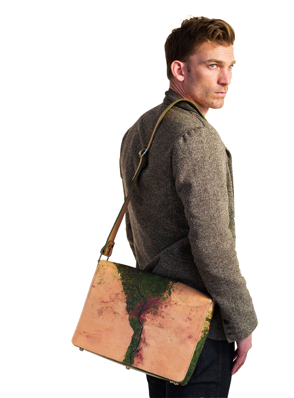 Cairo messenger leather bag