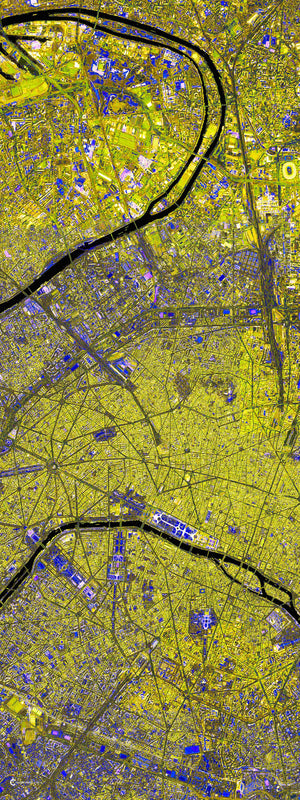 Paris Yellow Rectangular Scarf