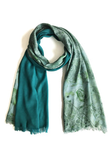 Tel Aviv, Israel map print scarf in modal/cashmere blend. Perfect souvenir or gift for men and women.