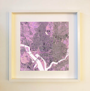 Washington D.C. Pink Scarf Framed